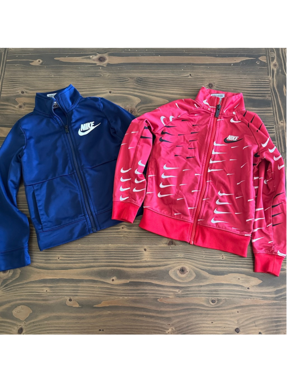 Nike Toddler Track Jacket Bundle 4T Red Blue Full Zip Athletic Set - Picture 1 of 12